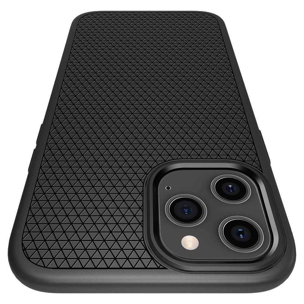 Spigen Liquid Air-etui til iPhone 12 / iPhone 12 Pro - mat sort