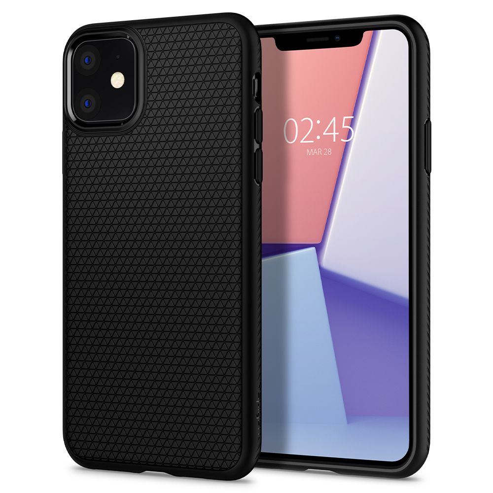 Spigen Liquid Air iPhone 11-kuffert - mat sort