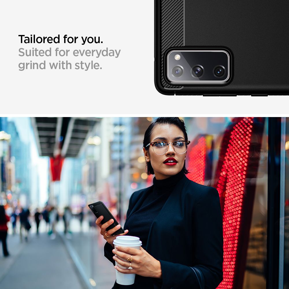 Spigen Robust panseretui til Samsung Galaxy S20 FE - mat sort
