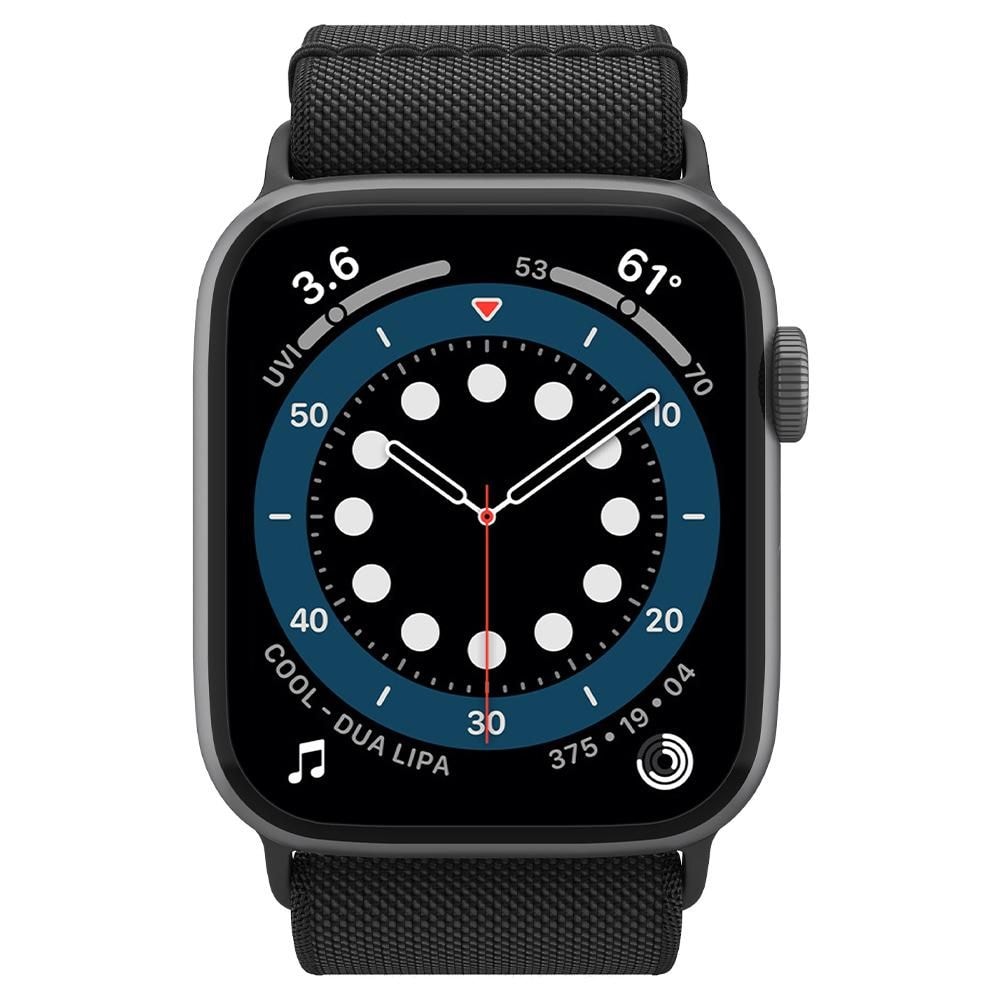 Spigen Fit Lite-rem til Apple Watch 4/5/6/7/8/9/SE/Ultra (42/44/45/49 mm) - Sort