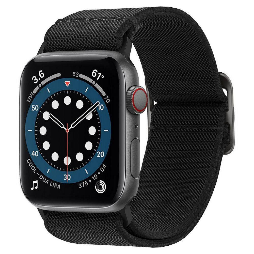Spigen Fit Lite-rem til Apple Watch 4/5/6/7/8/9/SE/Ultra (42/44/45/49 mm) - Sort