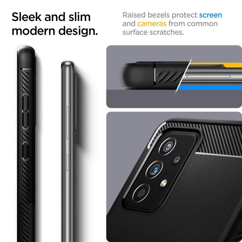 Spigen Robust panseretui til Samsung Galaxy A52 / A52S - mat sort