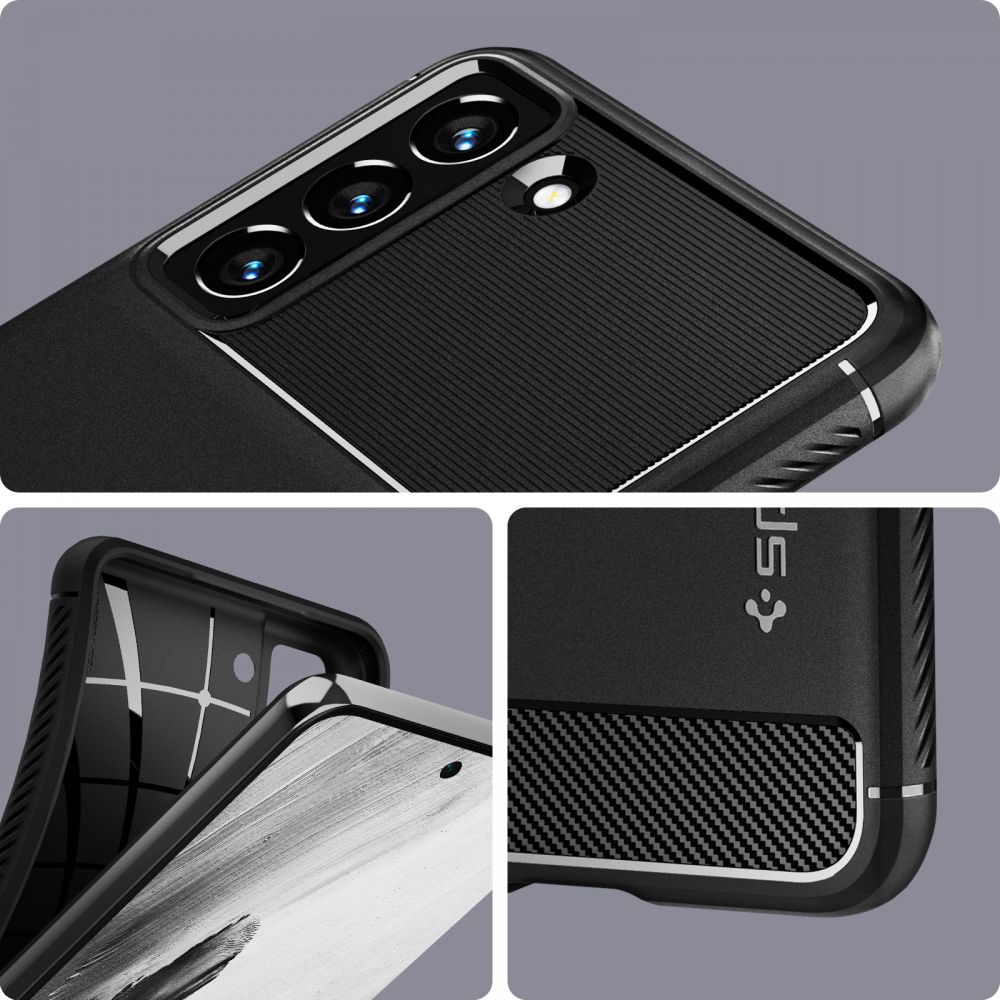 Spigen Robust panseretui til Samsung Galaxy S21 FE - mat sort