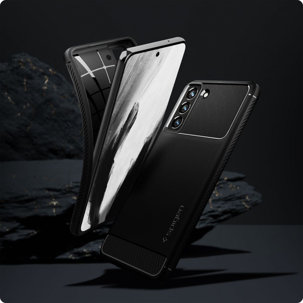 Spigen Robust panseretui til Samsung Galaxy S21 FE - mat sort