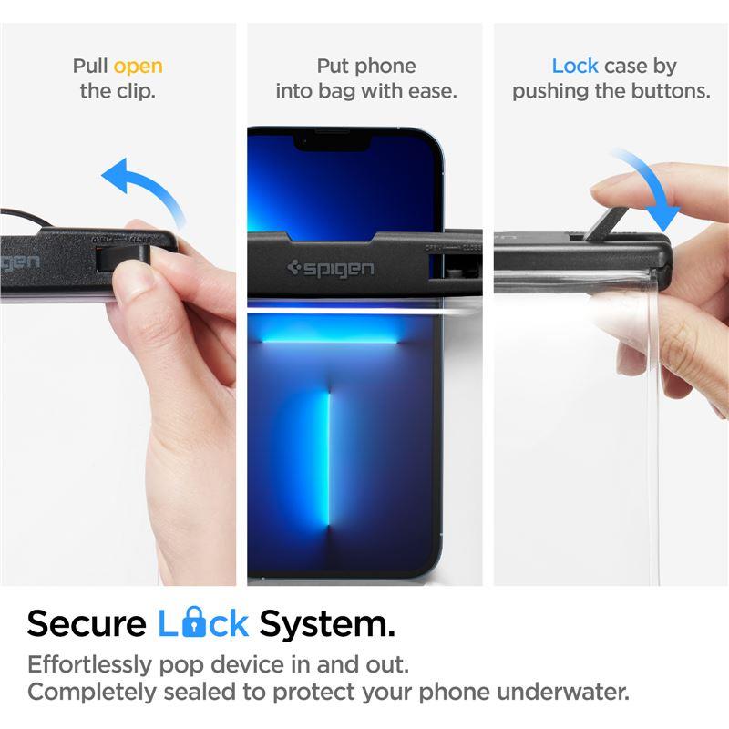 Spigen Spigen Aqua Shield A601 etui vandtæt IPX8 - gennemsigtig 2 stk.