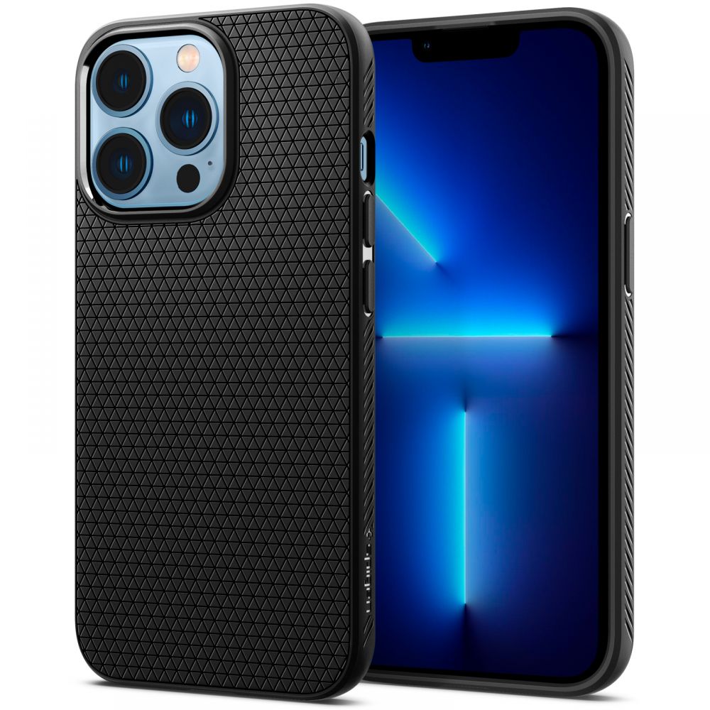 Spigen Liquid Air iPhone 13 Pro-fodral - matt svart