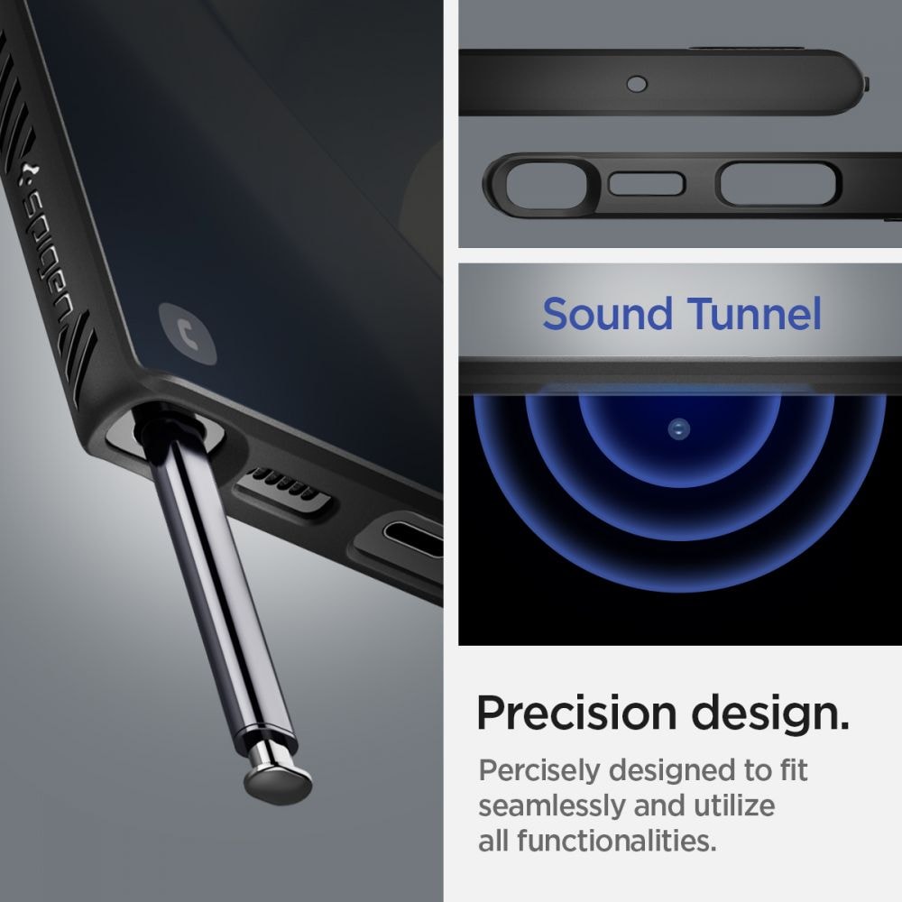 Spigen Liquid Air-etui til Samsung Galaxy S22 Ultra - mat sort