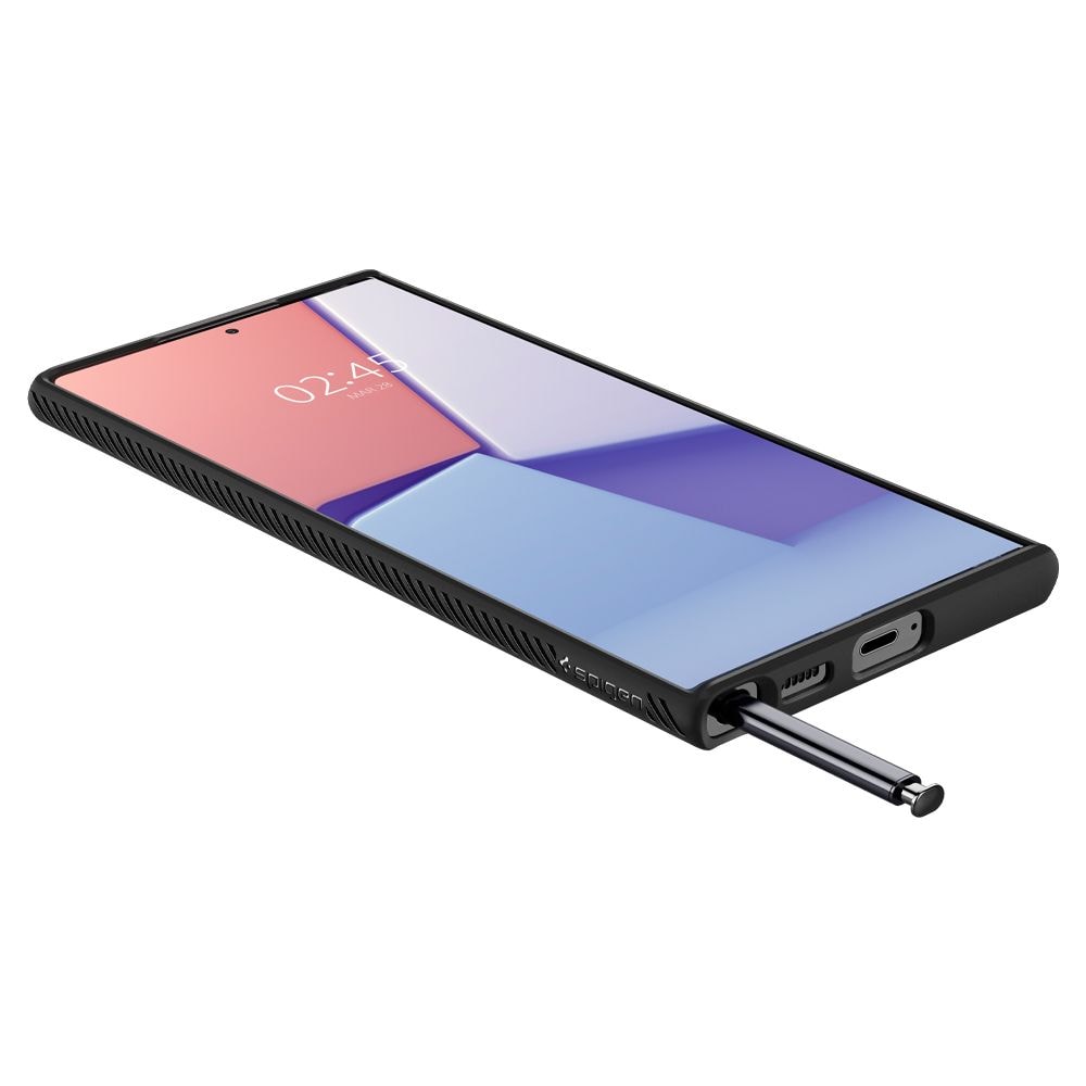 Spigen Liquid Air-etui til Samsung Galaxy S22 Ultra - mat sort