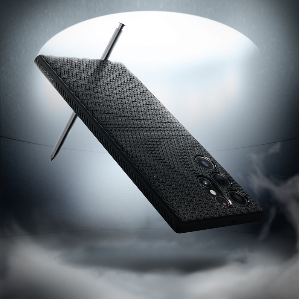 Spigen Liquid Air-etui til Samsung Galaxy S22 Ultra - mat sort