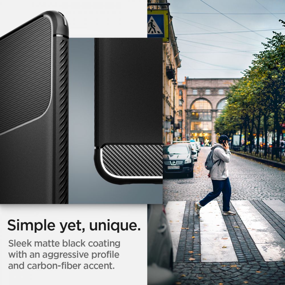 Spigen Robust panseretui til Samsung Galaxy S22 - mat sort