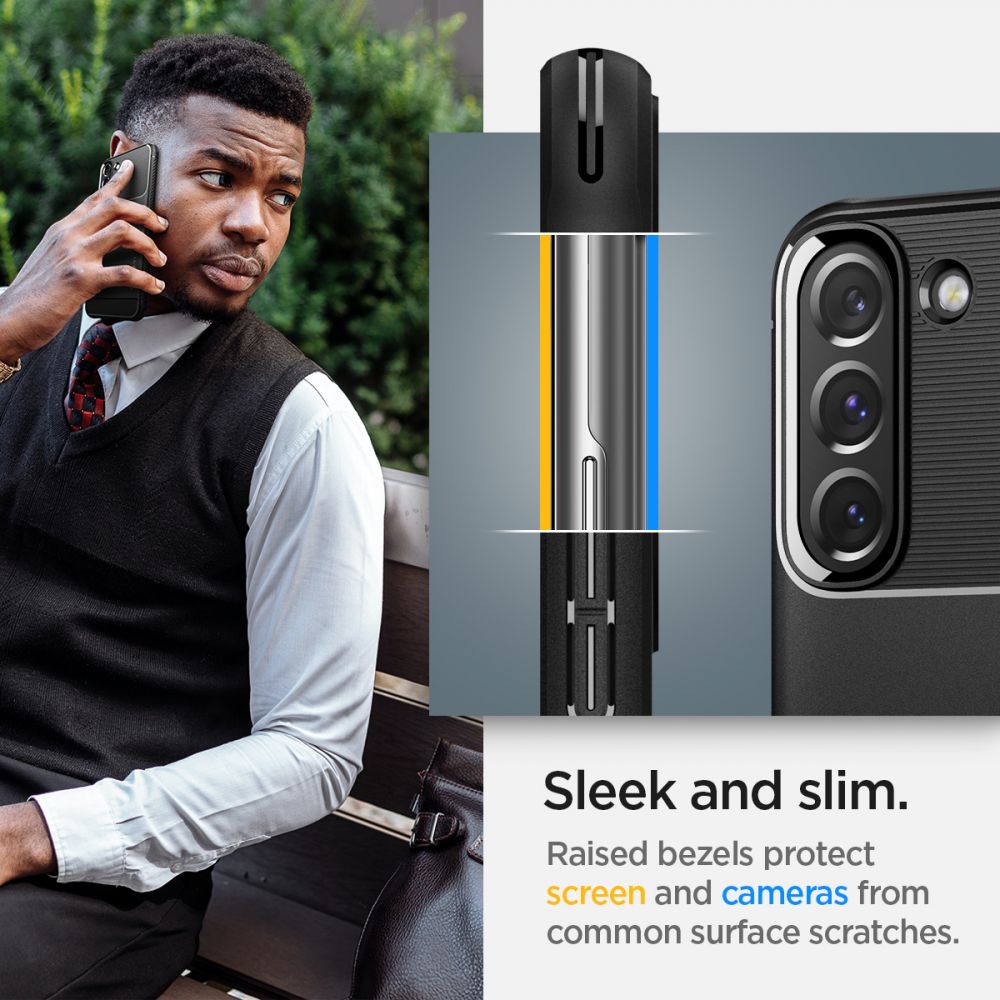 Spigen Robust panseretui til Samsung Galaxy S22 - mat sort