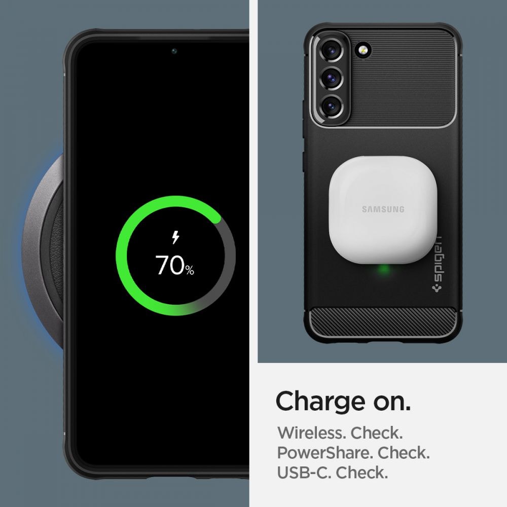 Spigen Robust panseretui til Samsung Galaxy S22 - mat sort