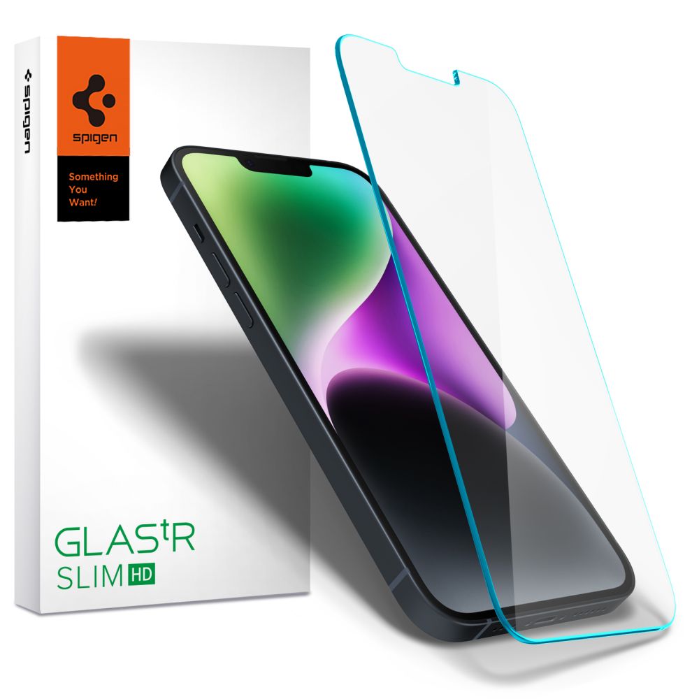 Spigen Glas.tR Slim härdat glas för iPhone 13 / 13 Pro / 14 / 16e