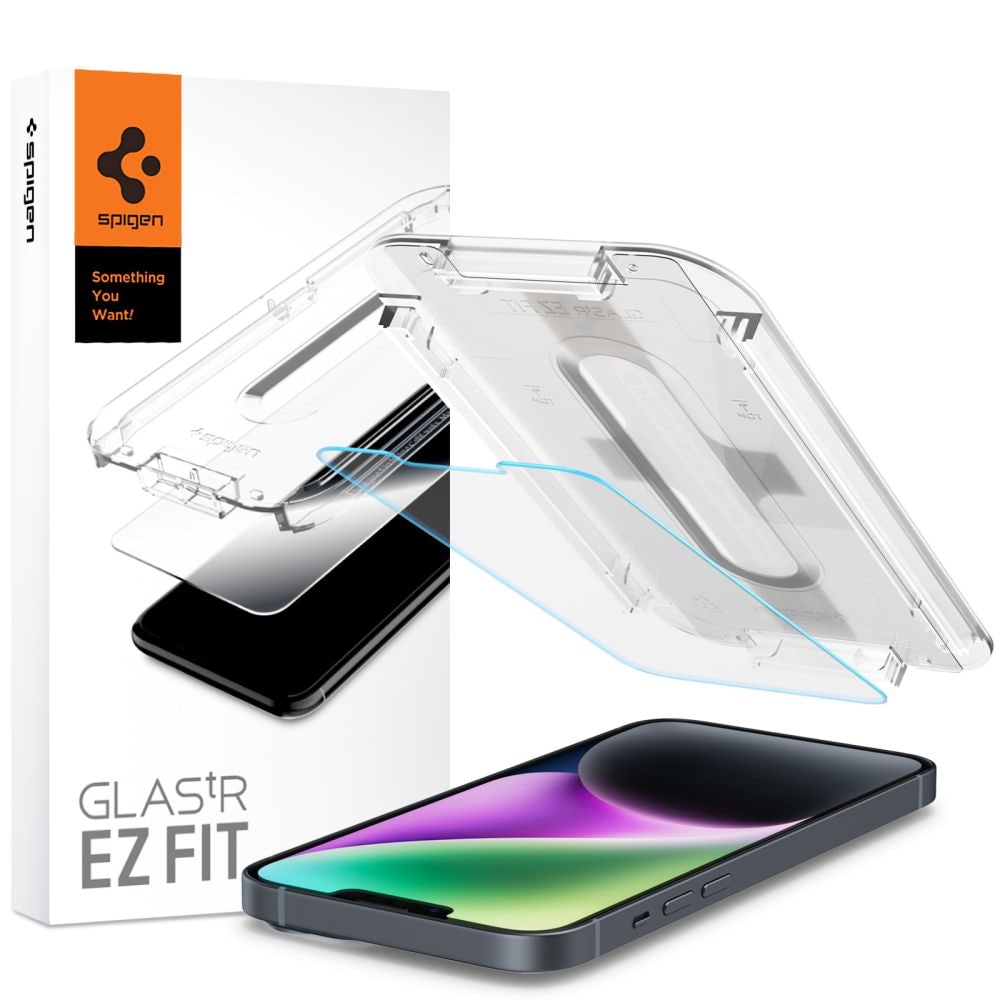 Spigen Glas.tR EZ Fit härdat glas för iPhone 13 / 13 Pro / 14 / 16e