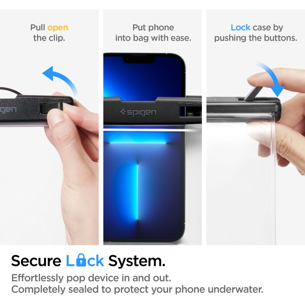 Spigen Aqua Shield A601-etui vandtæt IPX8 - gennemsigtig
