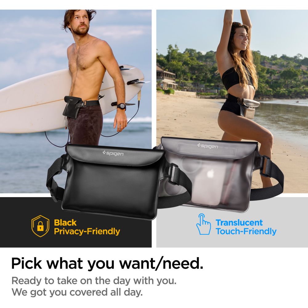 Spigen Aqua Shield A620 vattentät väska IPX8 - Svart