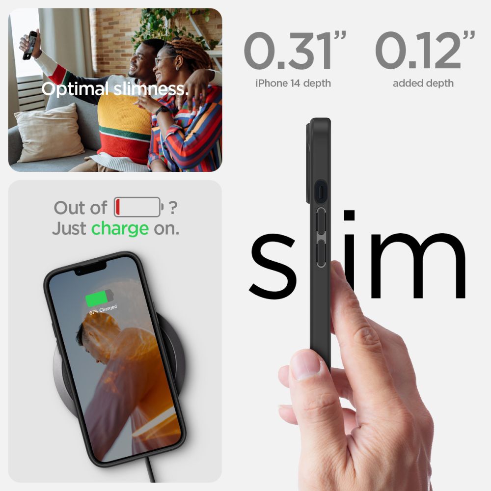 Spigen Ultra Hybrid iPhone 14 Plus-etui - mat sort
