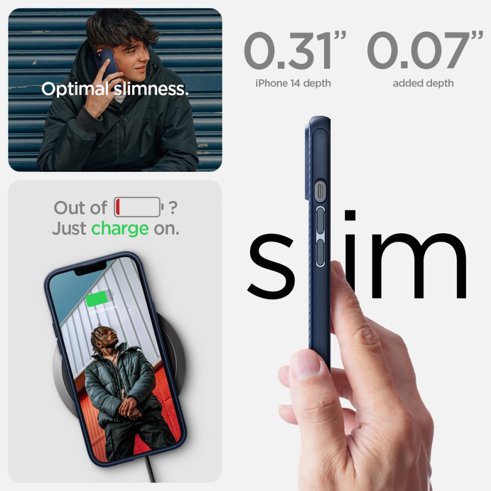 Spigen Mag Armor iPhone 14 Plus-etui - Blå