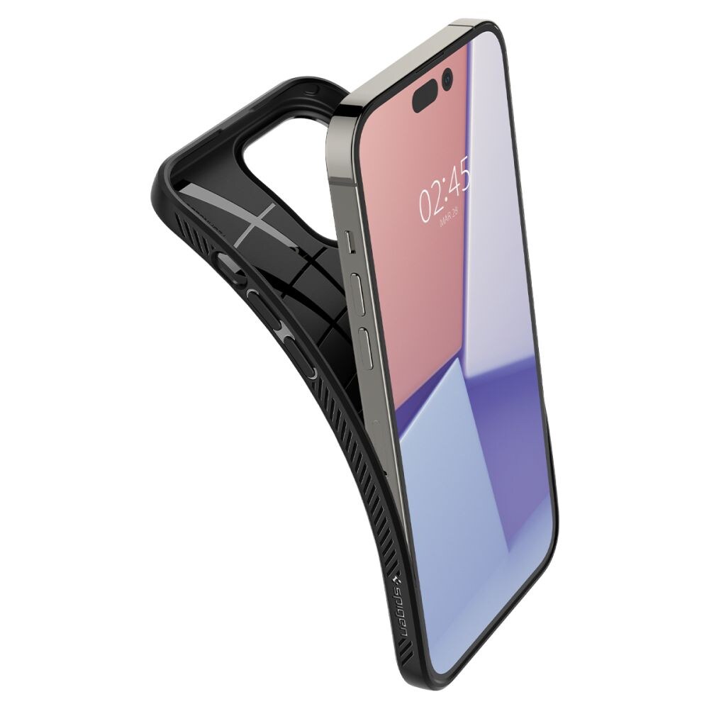 Spigen Liquid Air iPhone 14 Pro-etui - mat sort