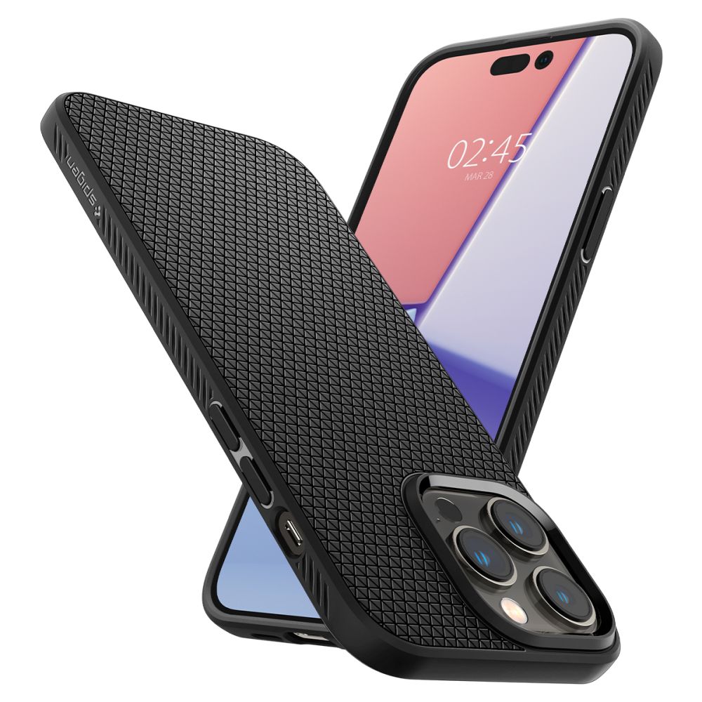 Spigen Liquid Air iPhone 14 Pro-etui - mat sort