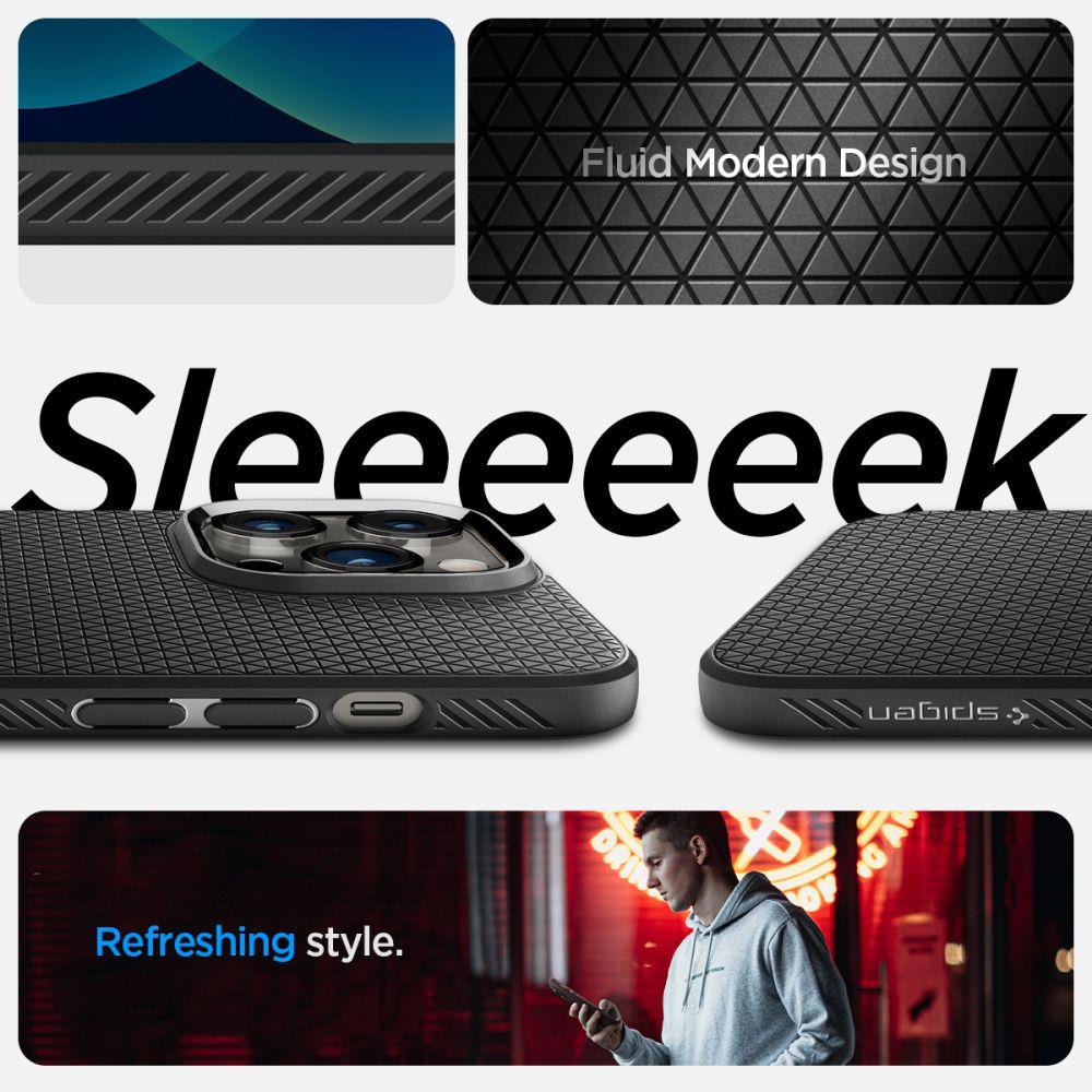 Spigen Liquid Air iPhone 14 Pro-etui - mat sort