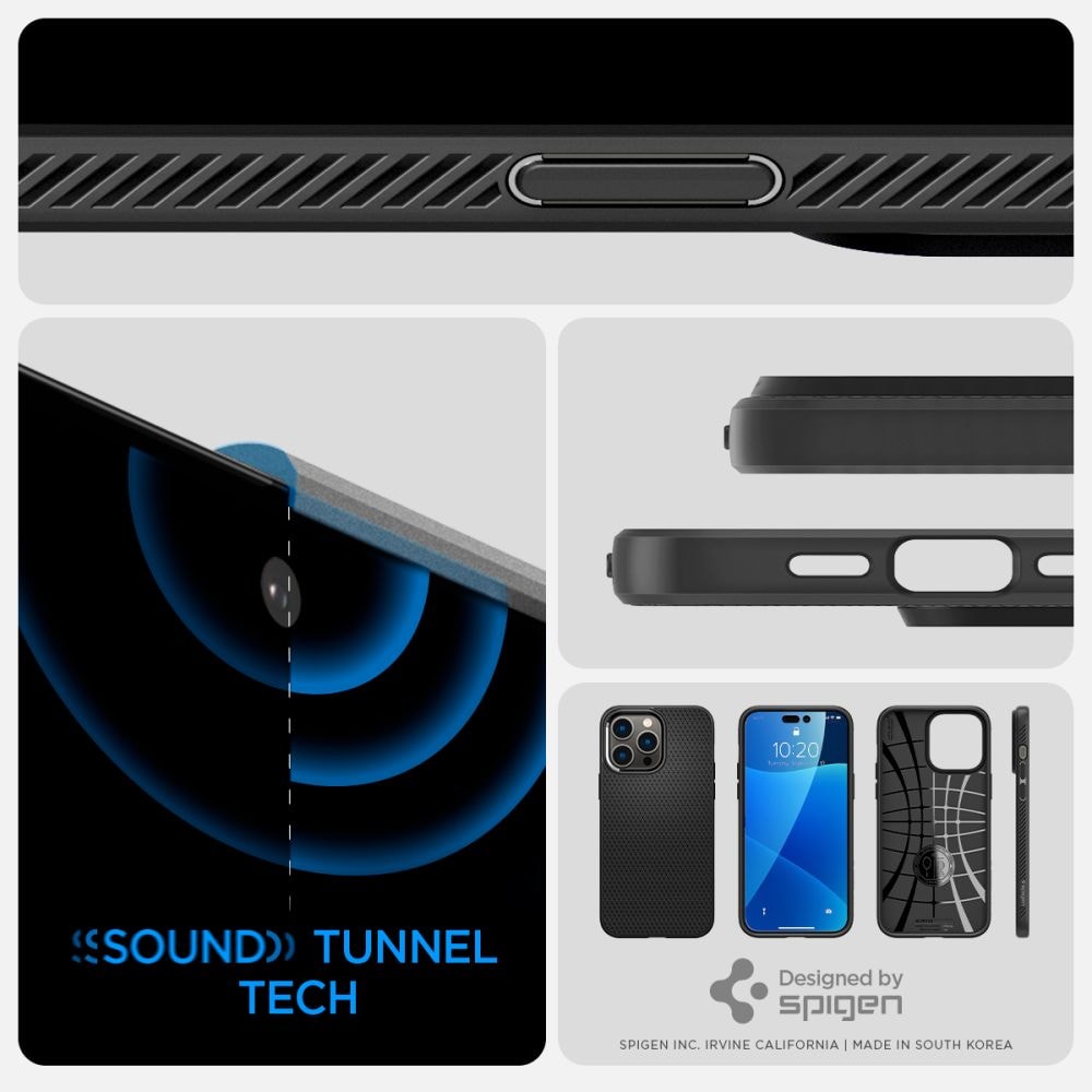 Spigen Liquid Air iPhone 14 Pro-etui - mat sort