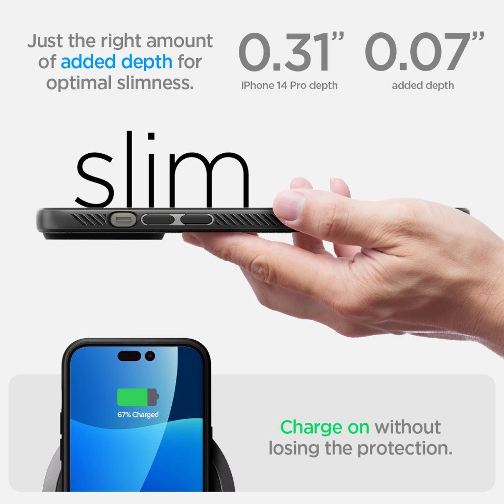Spigen Liquid Air iPhone 14 Pro-etui - mat sort