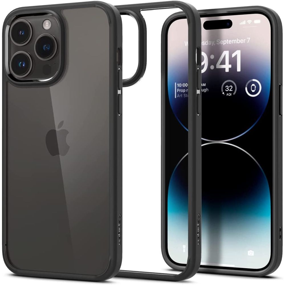 Spigen Ultra Hybrid iPhone 14 Pro-fodral - matt svart