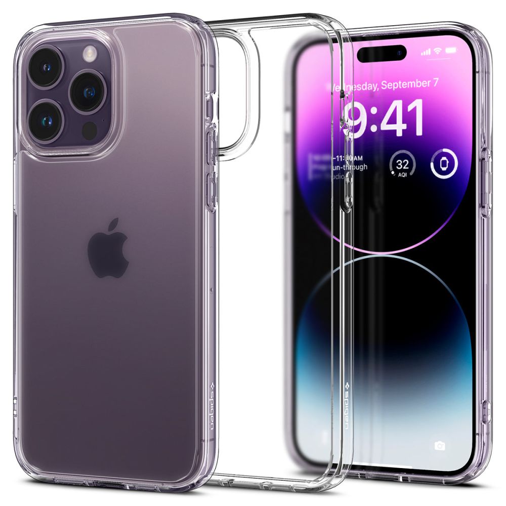 Spigen Ultra Hybrid iPhone 14 Pro-fodral - matt klar