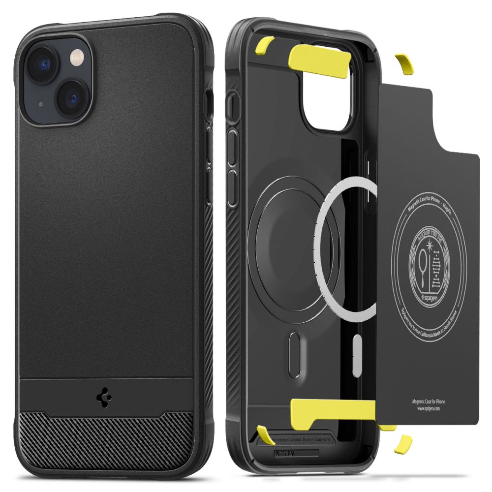 Spigen Rugged Armor Mag Case med MagSafe för iPhone 14 - Matt svart