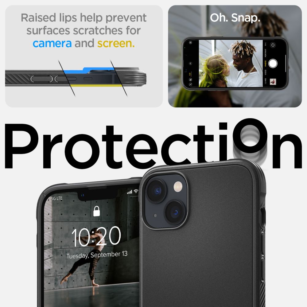 Spigen Rugged Armor Mag Case med MagSafe til iPhone 14 - mat sort