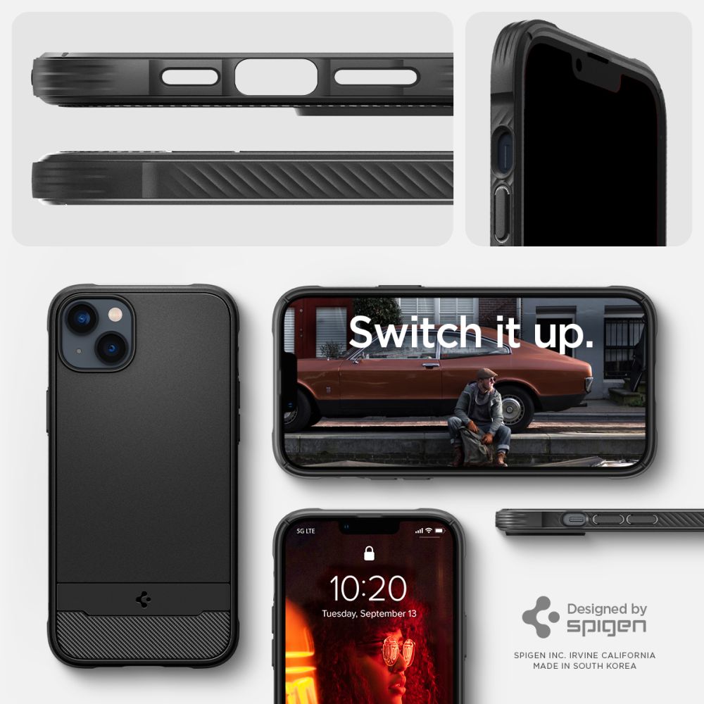 Spigen Rugged Armor Mag Case med MagSafe til iPhone 14 - mat sort