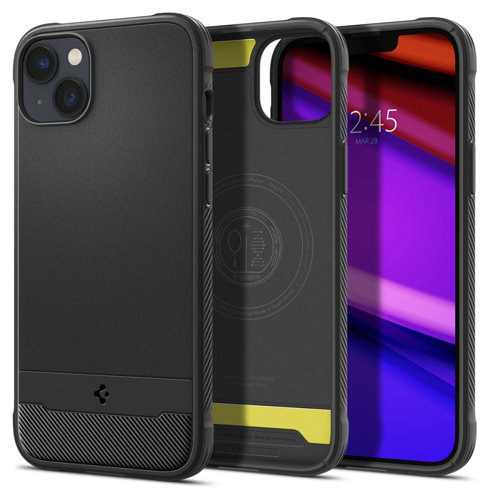 Spigen Rugged Armor Mag Case med MagSafe til iPhone 14 - mat sort