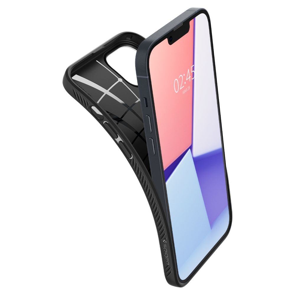 Spigen Liquid Air iPhone 14-kuffert - mat sort