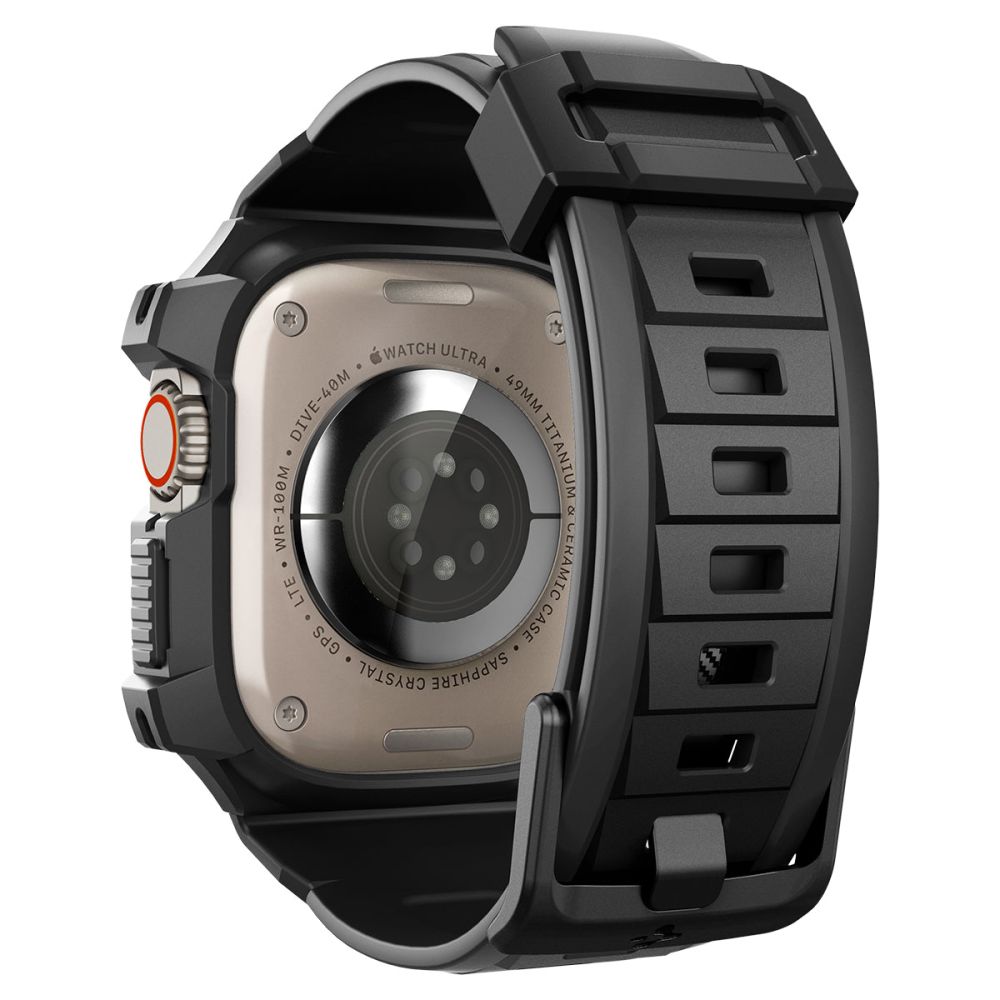 Spigen Rugged Armor Pro Apple Watch Ultra (49mm) Rem-etui - Sort