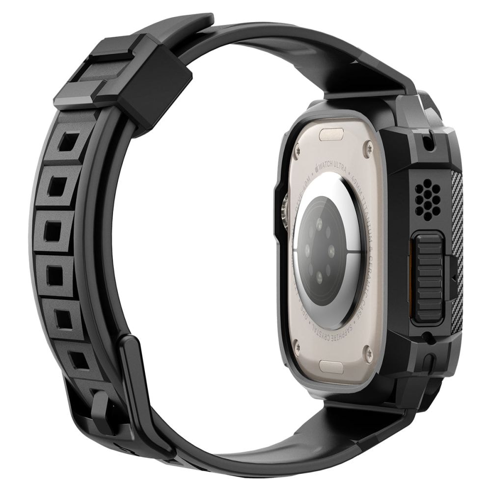 Spigen Rugged Armor Pro Apple Watch Ultra (49mm) Rem-etui - Sort
