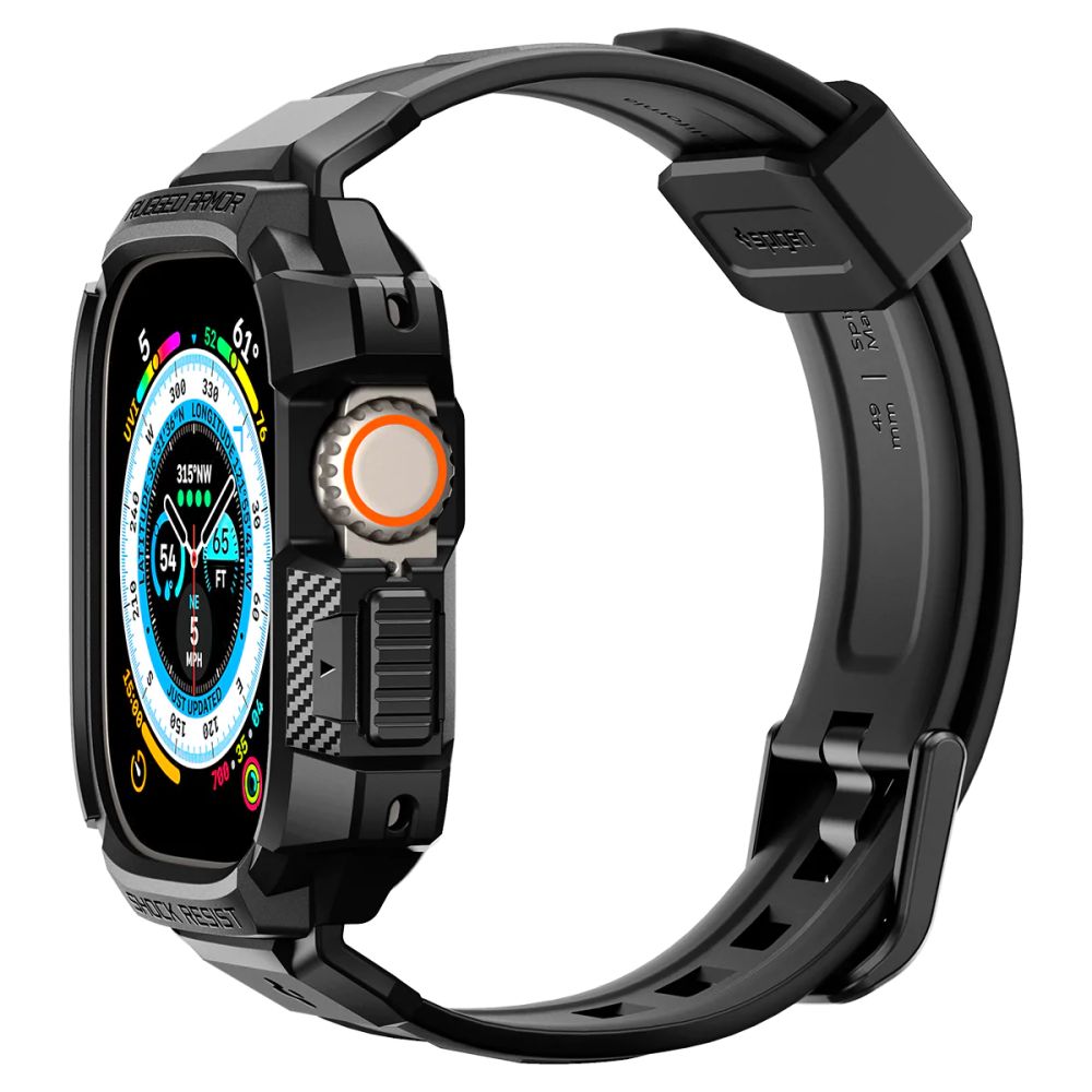 Spigen Rugged Armor Pro Apple Watch Ultra (49mm) Rem-etui - Sort