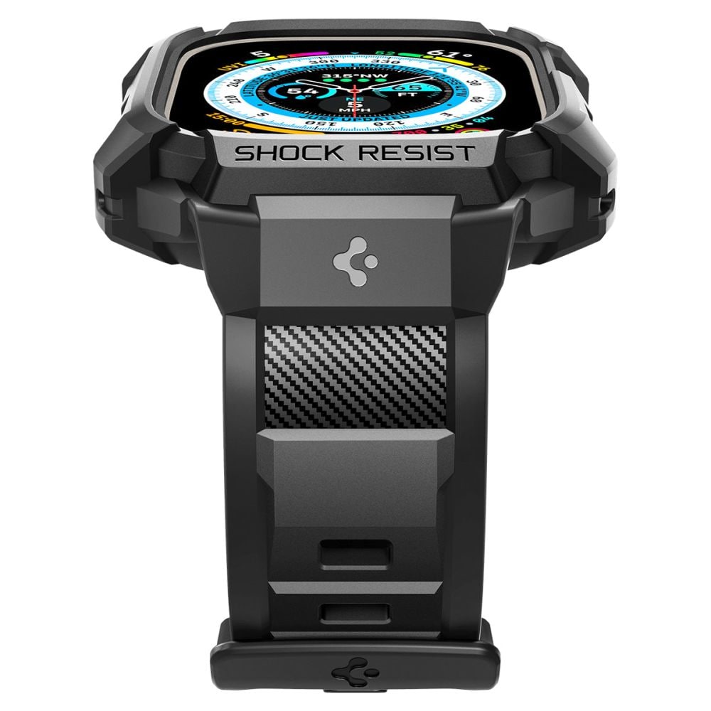 Spigen Rugged Armor Pro Apple Watch Ultra (49mm) Rem-etui - Sort