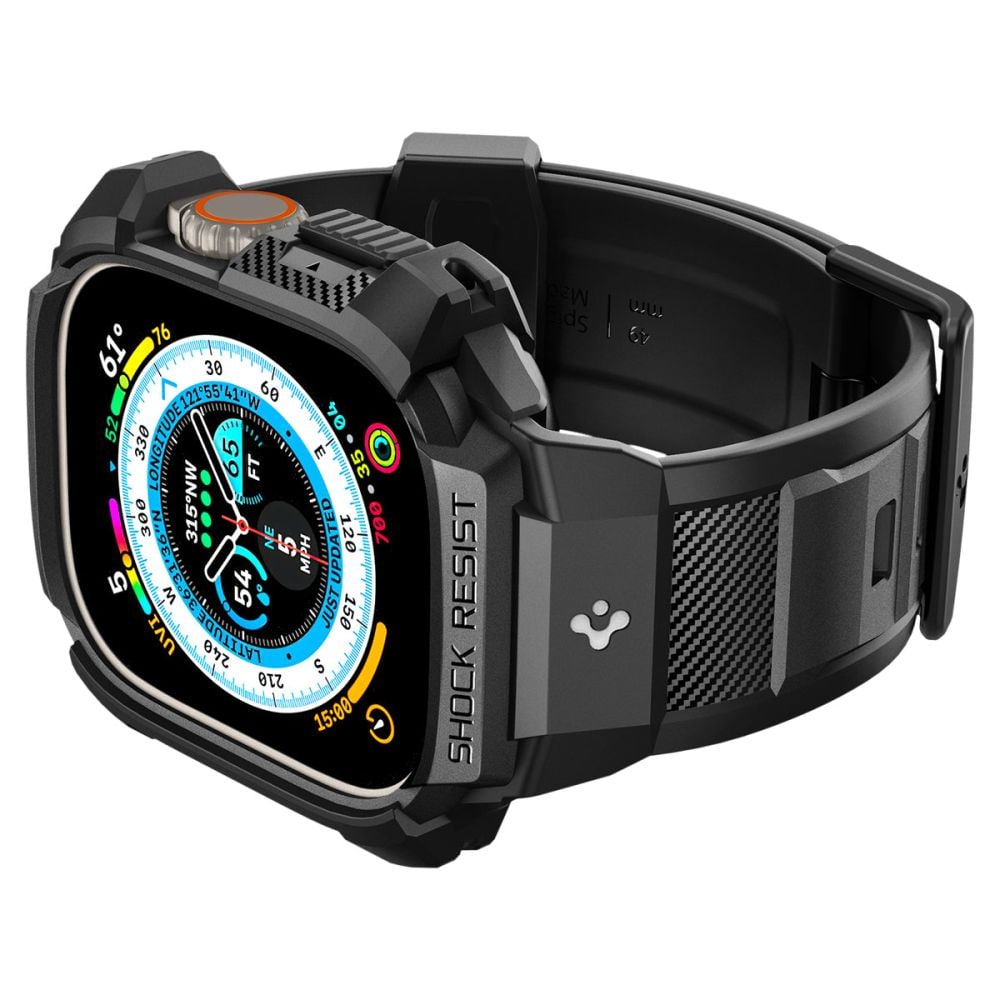 Spigen Rugged Armor Pro Apple Watch Ultra (49mm) Rem-etui - Sort