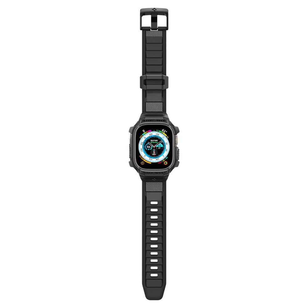 Spigen Rugged Armor Pro Apple Watch Ultra (49mm) Rem-etui - Sort