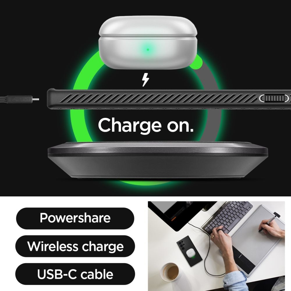 Spigen Liquid Air-etui til Samsung Galaxy S23 Ultra - mat sort
