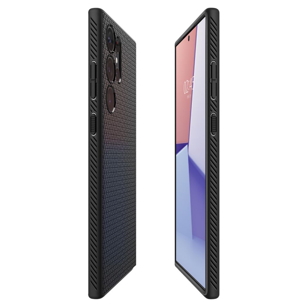 Spigen Liquid Air-etui til Samsung Galaxy S23 Ultra - mat sort