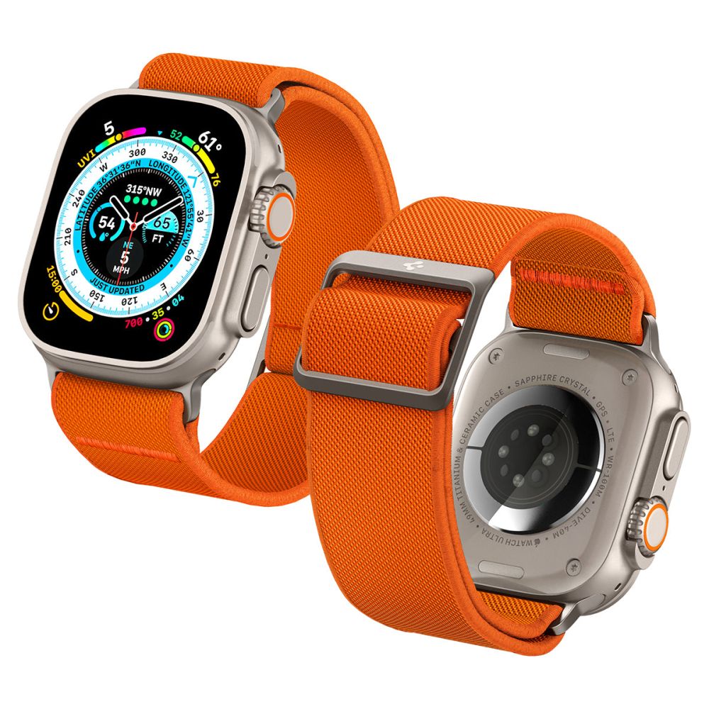 Spigen Fit Lite Ultra Armband för Apple Watch 4/5/6/7/8/SE/Ultra (42/44/45/49 mm) - Orange
