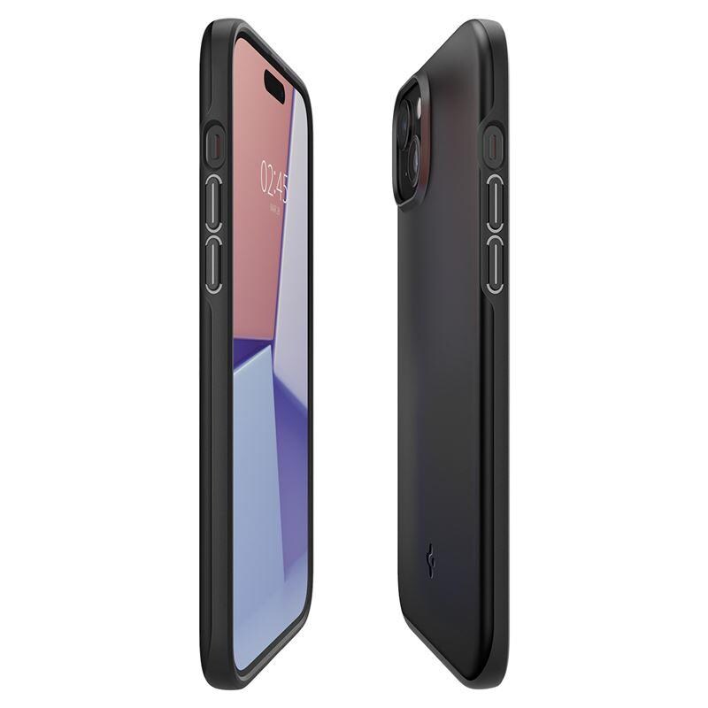 Spigen Thin Fit iPhone 15-etui - sort