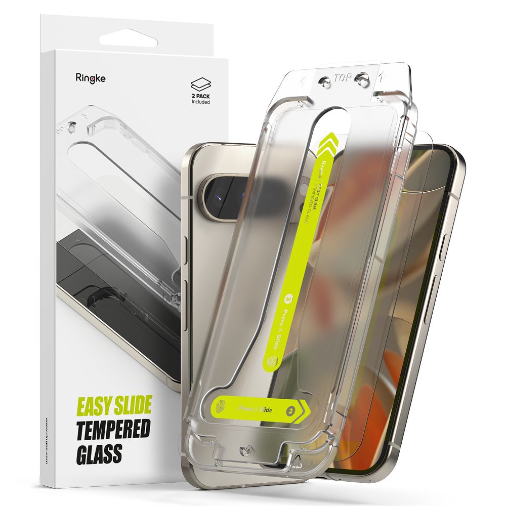 Ringke Easy Slide härdat glas 2-pack för Google Pixel 9 / 9 Pro