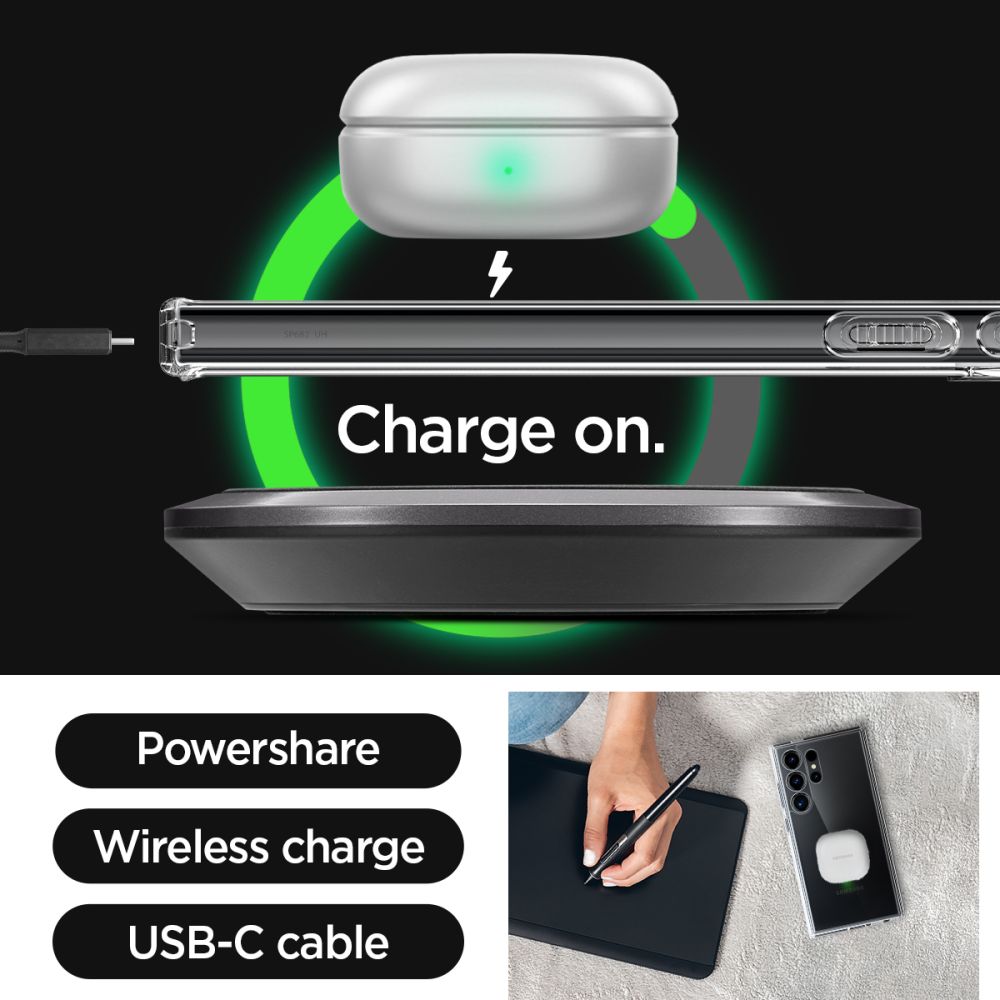 Spigen Ultra Hybrid-etui til Samsung Galaxy S24 Ultra - Transparent
