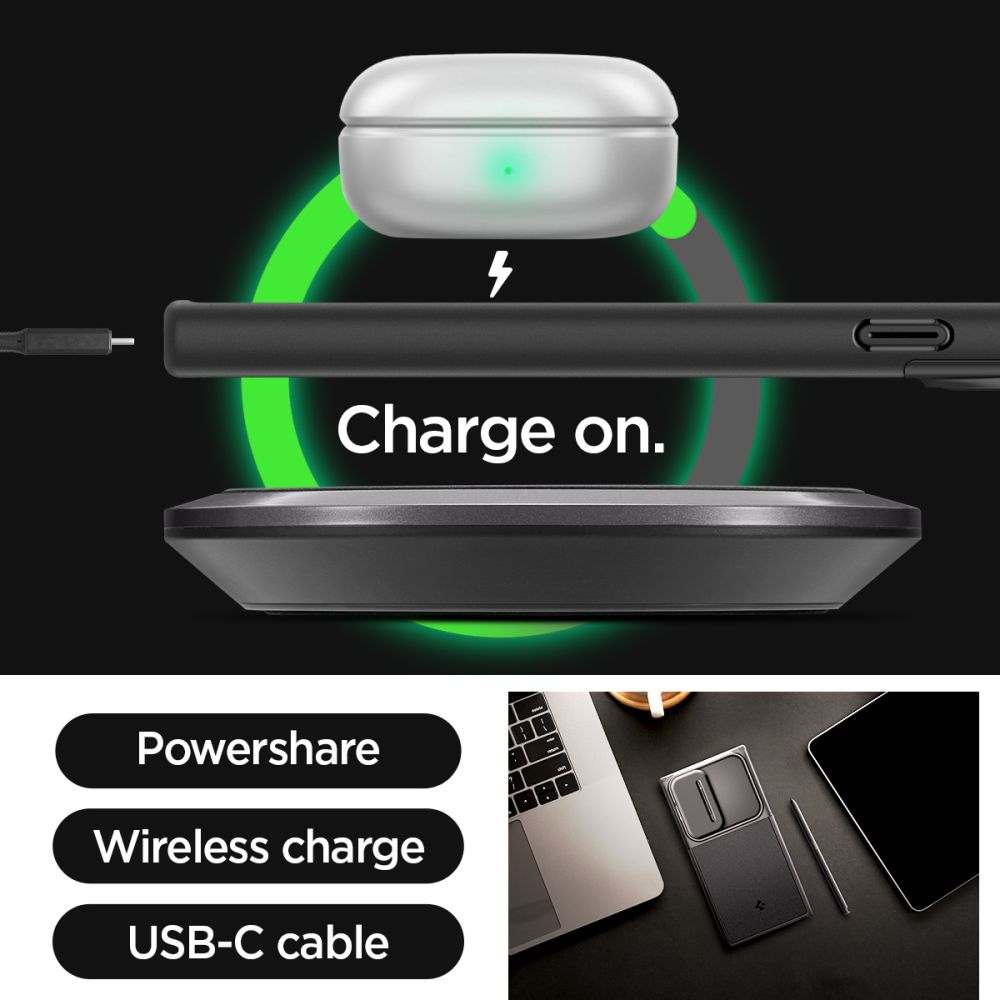 Spigen Optik Armor-etui til Samsung Galaxy S24 Ultra - Sort