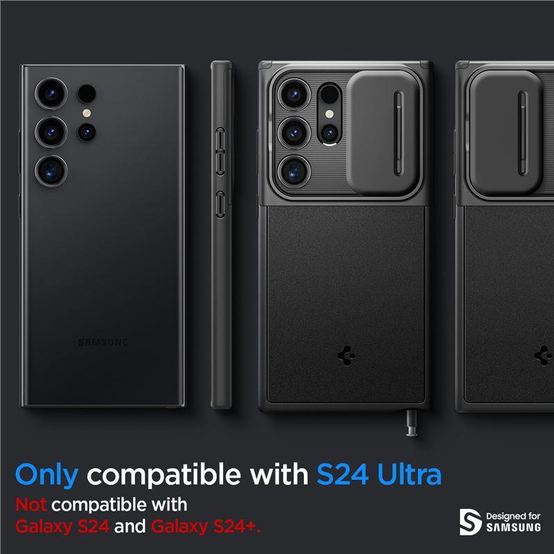 Spigen Optik Armor-etui til Samsung Galaxy S24 Ultra - Sort