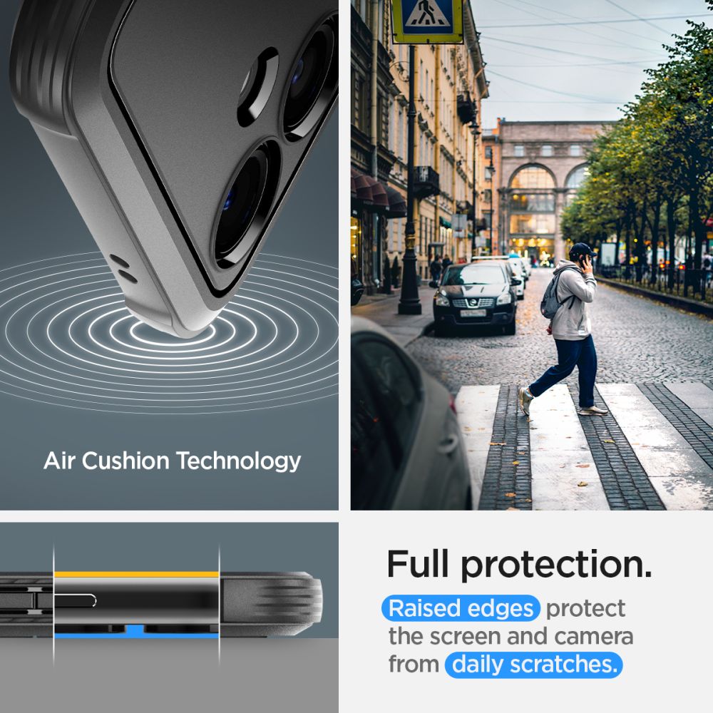 Spigen Robust panseretui til Samsung Galaxy S24 - mat sort