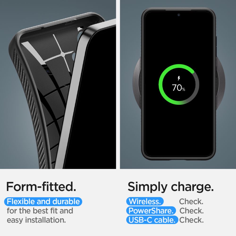 Spigen Liquid Air-etui til Samsung Galaxy S24 - mat sort
